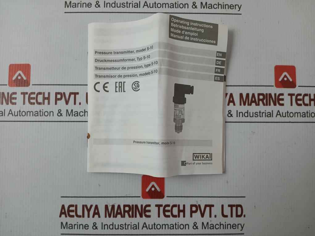 S-10 Pressure Transmitter 0..400 Bar Wika  4..20 Ma 9073981
