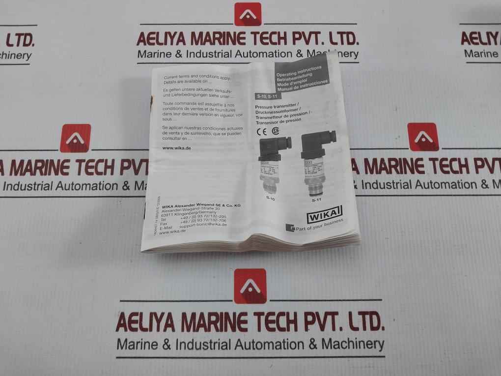 S-10 Pressure Transmitter Wika -1 To 0 Bar
