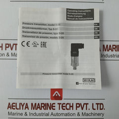 S-20 Wika Pressure Sensor Transmitter Power Supply 8-35V Max. 25Ma