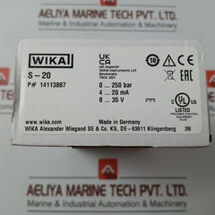 S-20 Wika Pressure Sensor Transmitter Power Supply 8-35V Max. 25Ma