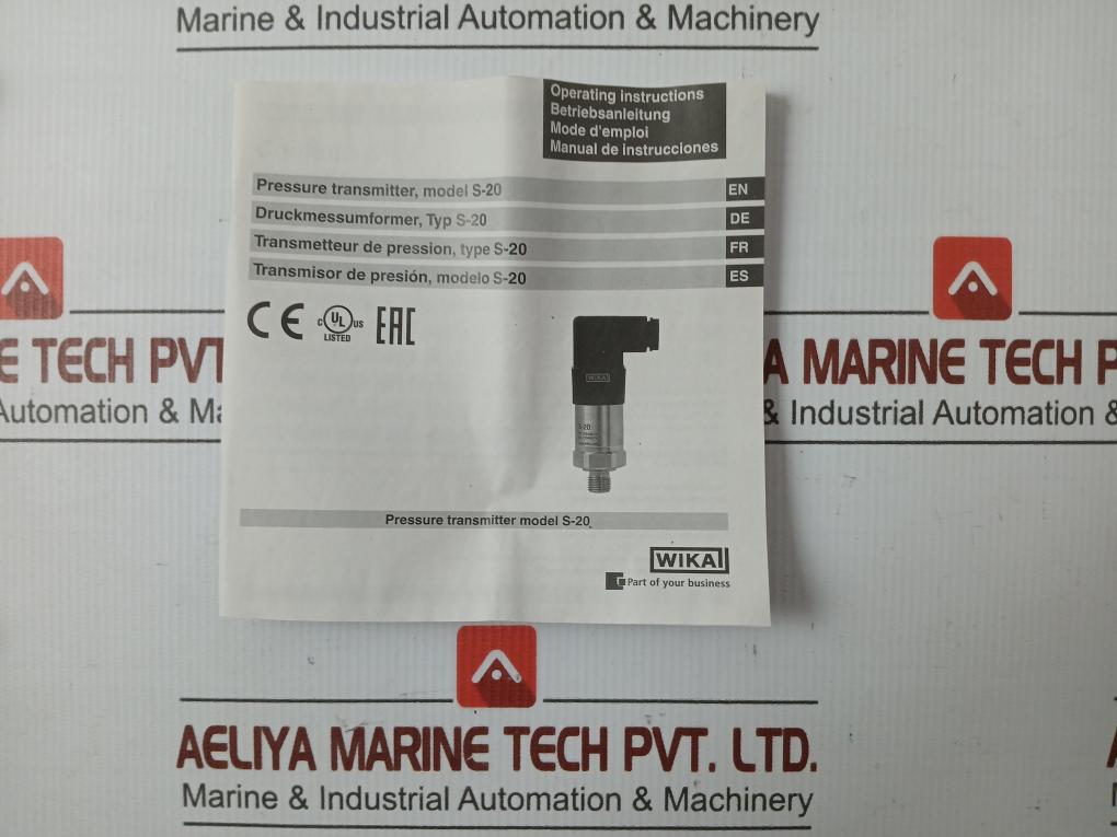 S-20 Wika Pressure Sensor Transmitter Power Supply 8-35V Max. 25Ma