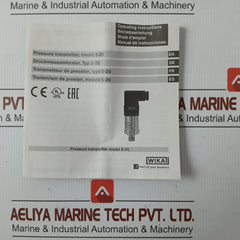 S-20 Wika Pressure Sensor Transmitter Power Supply 8-35V Max. 25Ma