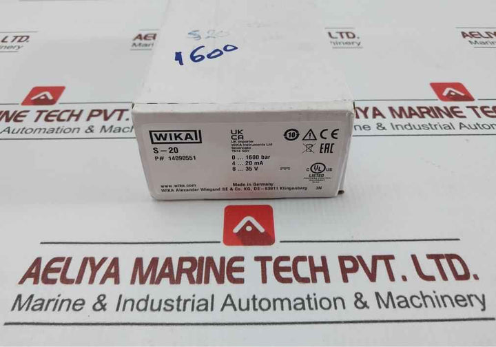S-20 Pressure Transmitter 0-1600 Bar 4-20 Ma Wika