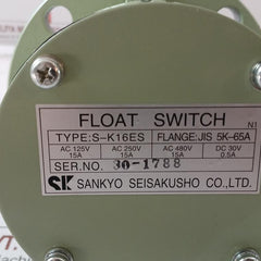 S-k16Es Float Switch Sankyo Seisakusho Ac 480V 15A