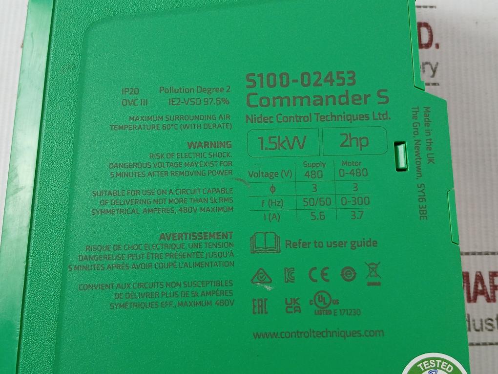 S100-02453-Drive-Commander-1-5Kw-2Hp-Ip20-Control-Techniques-209067-8