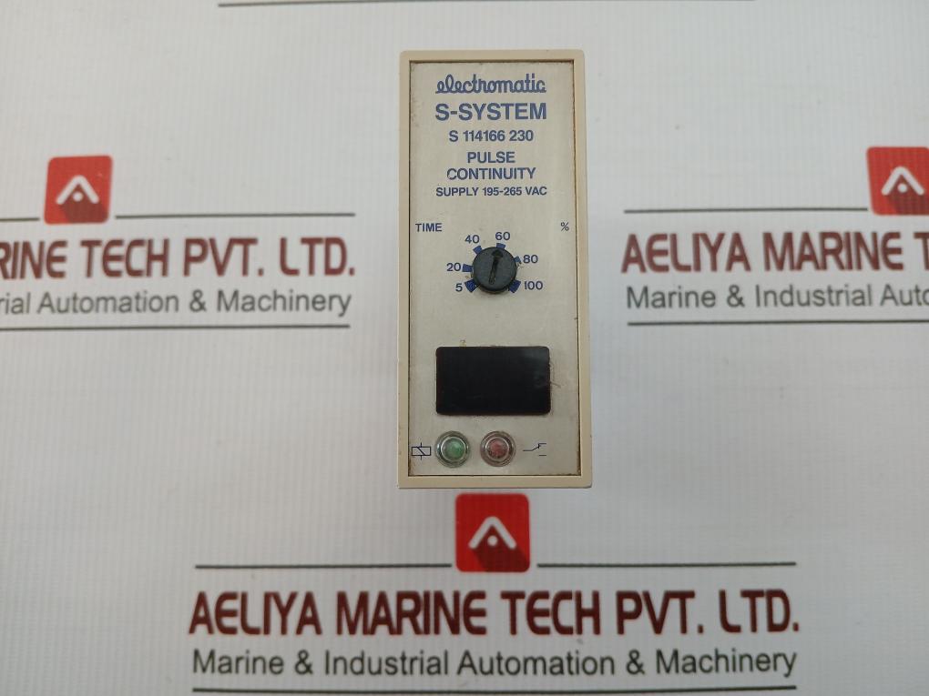 S 114166 230 Electromatic 195-265 Vac Pulse Continuity Timer