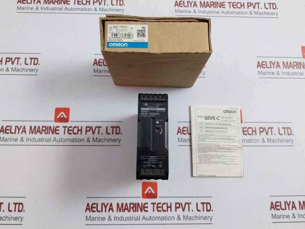 S8Vk-c06024 Switching Power Supply Omron Input-ac100-240V, 50/60Hz