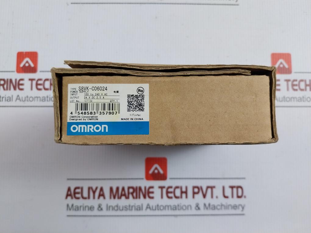 S8Vk-c06024 Switching Power Supply Omron Input-ac100-240V, 50/60Hz