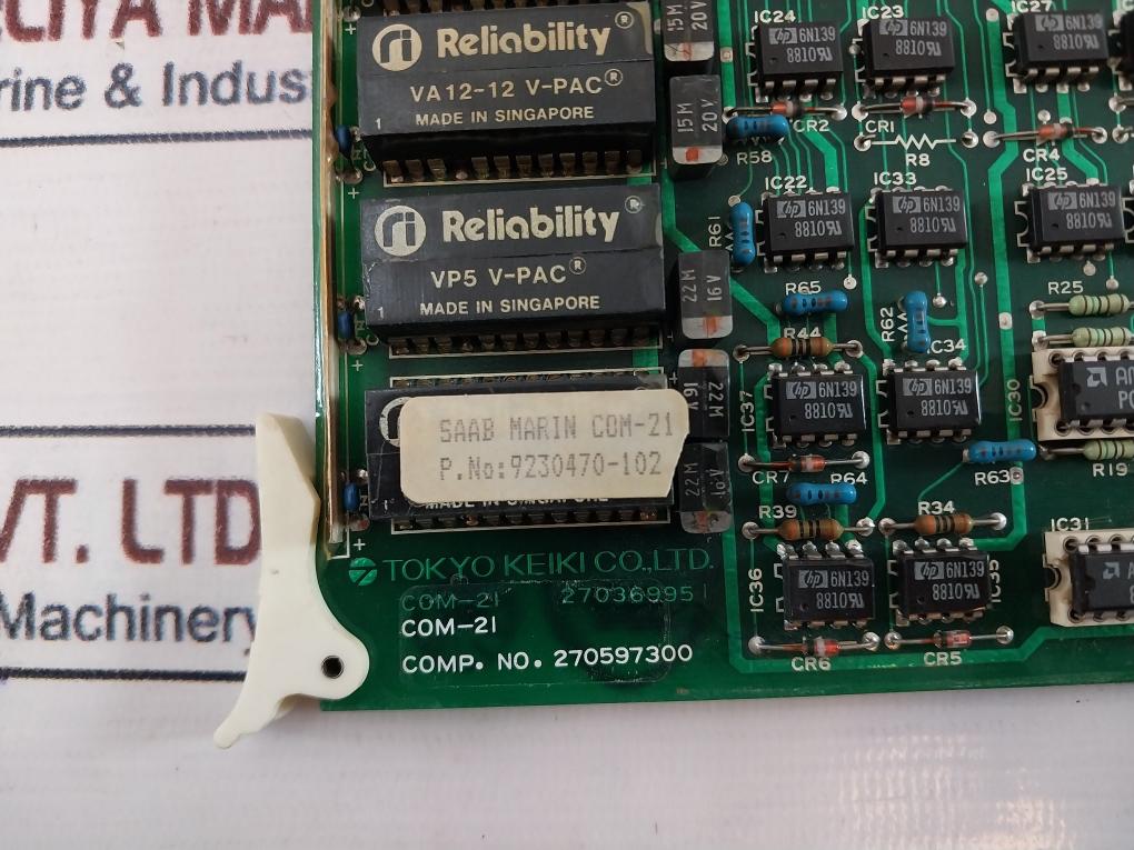 Saab Marin Com-21 Printed Circuit Board 9230470-102