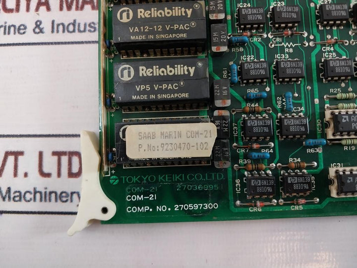 Saab Marin Com-21 Printed Circuit Board 9230470-102