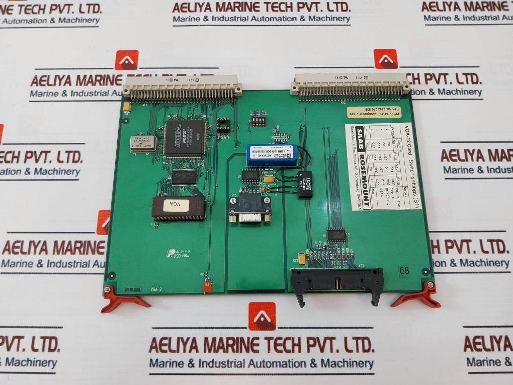 Saab Rosemount Vga-12 Printed Circuit Board 9242 240-506