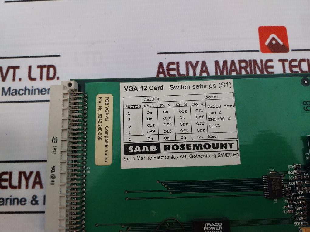 Saab Rosemount Vga-12 Printed Circuit Board 9242 240-506