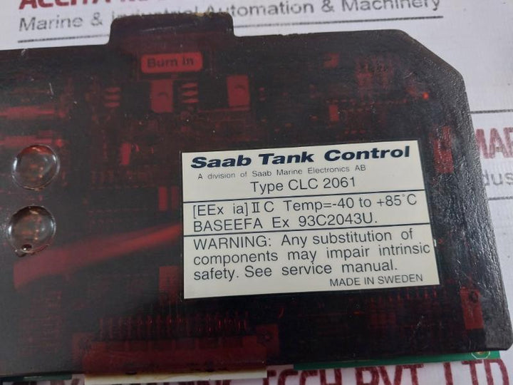 Saab Tank Control Clc 2061 Pcb Control Pwb 9240 002-184 9240002-812 C