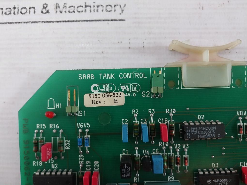 Saab Tank Control Pwb 9150062-102 Pcb Card Rev E 9150 056-522