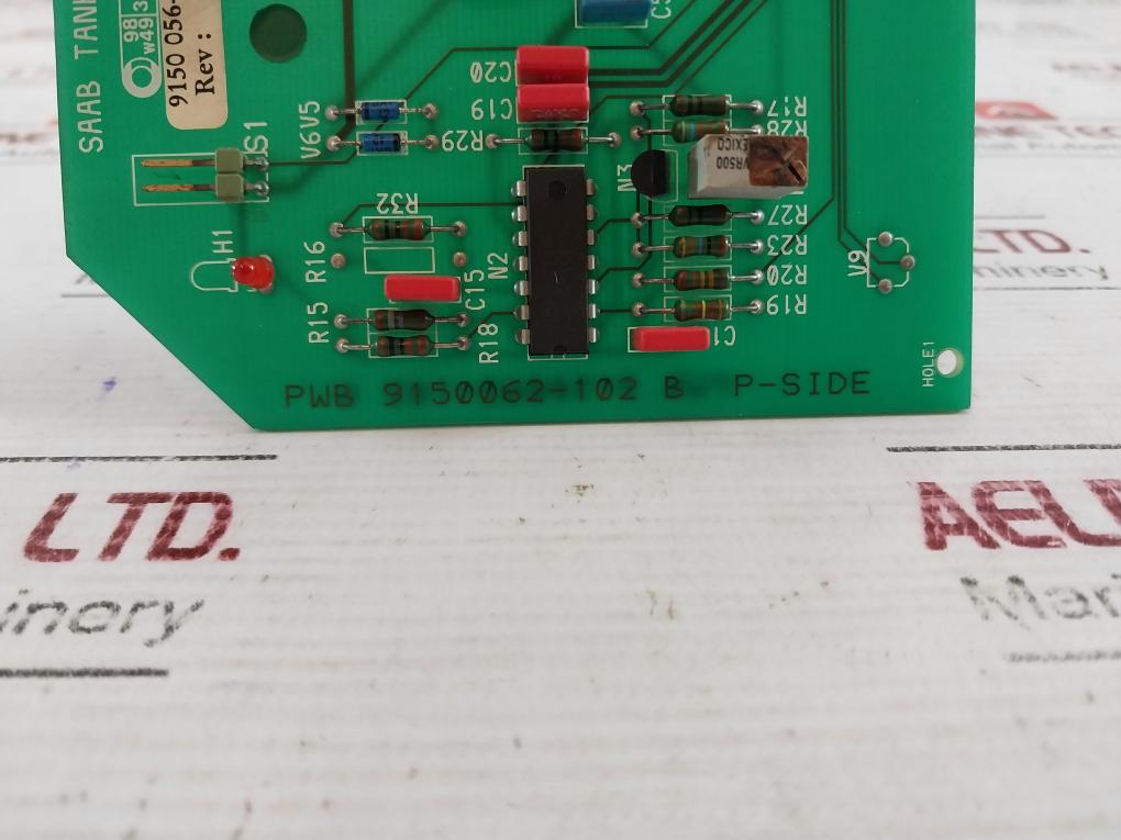 Saab Tank Control Pwb 9150062-102 Pcb Card Rev E 9150 056-522