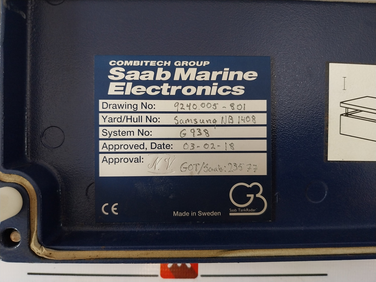Saab Tankradar 9240 005-801 Input/Output Box 115-230Vac