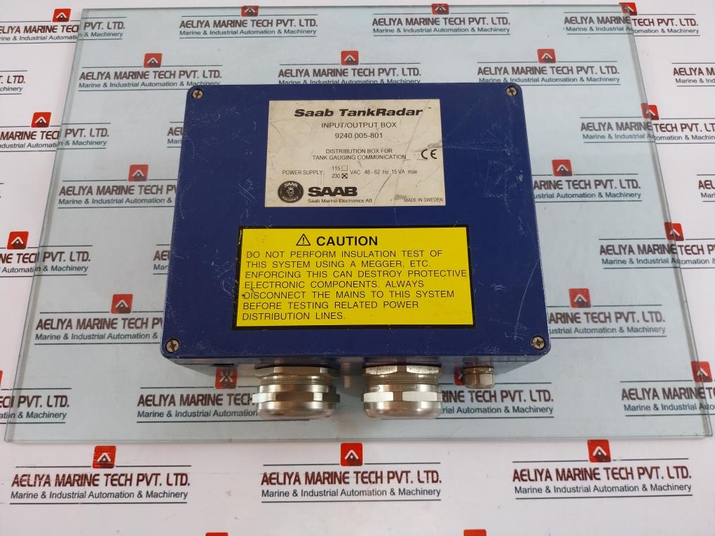Saab Tankradar 9240 005-801 Input/Output Box 230Vac 48-62Hz 15Va Max