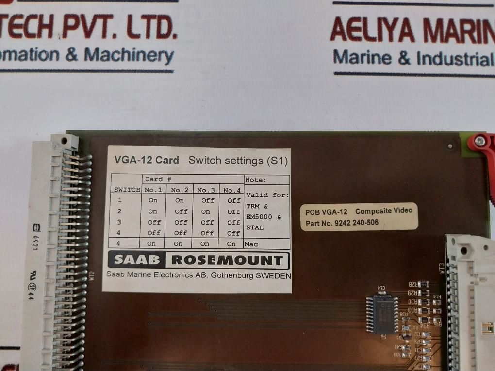 Saab Vga-12 Card Circuit Board 9242 240-506