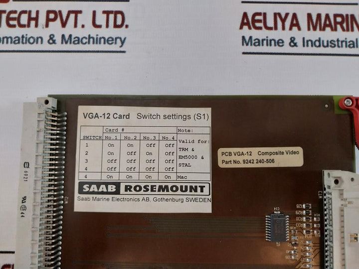 Saab Vga-12 Card Circuit Board
