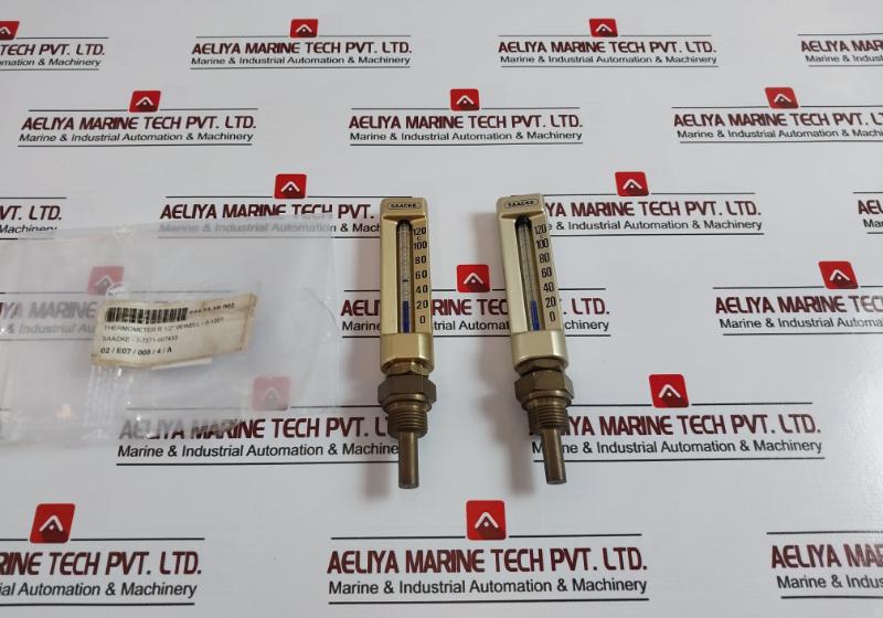 Saacke 0-120°C Thermometer R1/2” W/Well