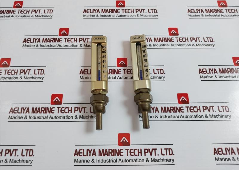 Saacke 0-120°C Thermometer R1/2” W/Well
