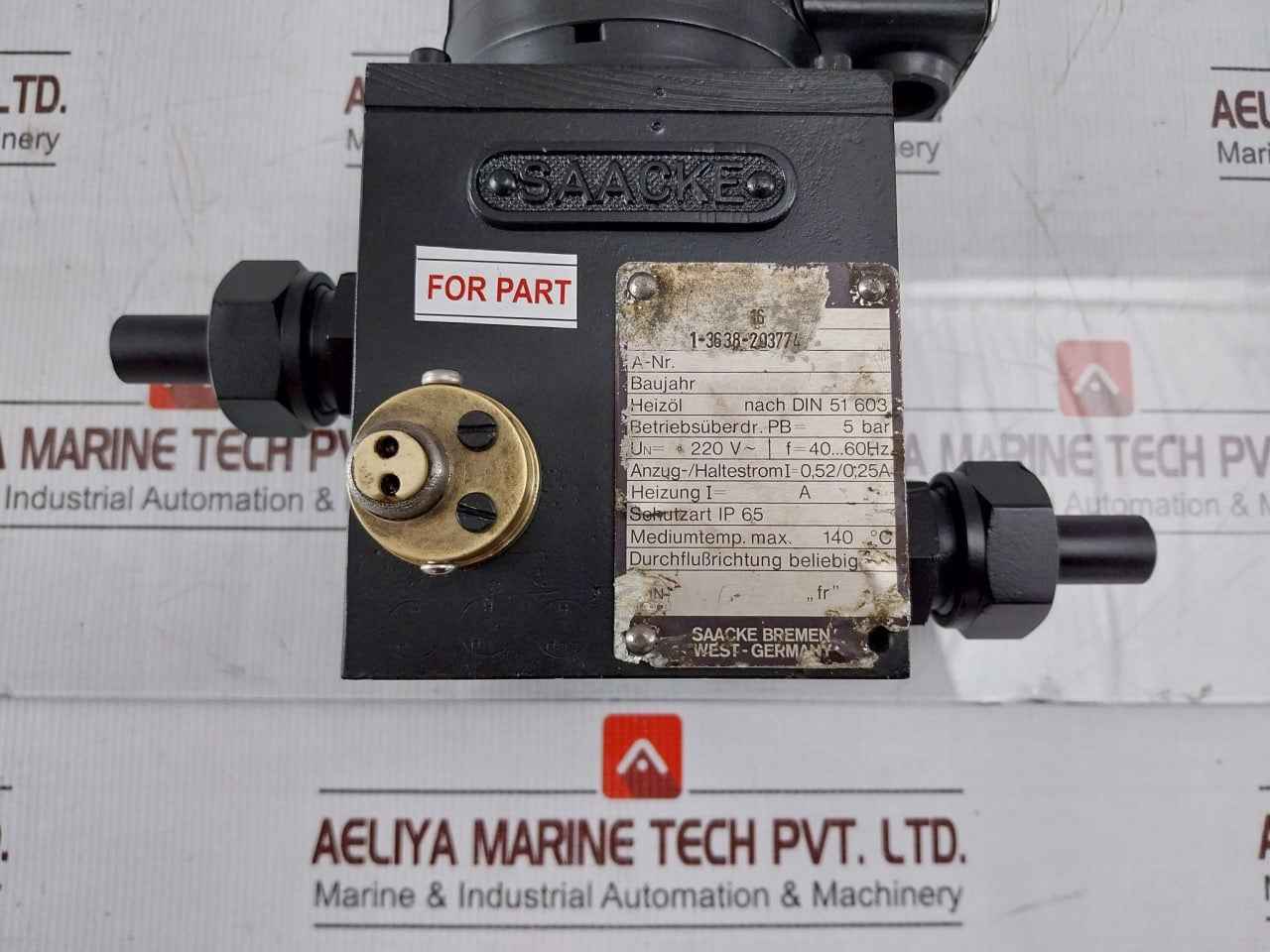 Saacke 1-3638-203774 Electro Megnetic Valve 220V 40-60Hz (Not Working)