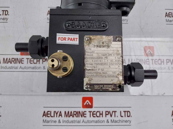 Saacke 1-3638-203774 Electro Megnetic Valve 220V 40-60Hz (Not Working)