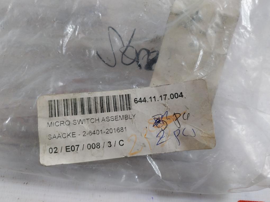 Saacke 201681 Micro Switch Assembly Vde-reg.-nr.: 7030