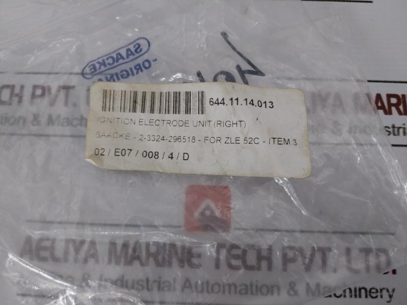 Saacke 296518 Ignition Electrode Unit (Right)