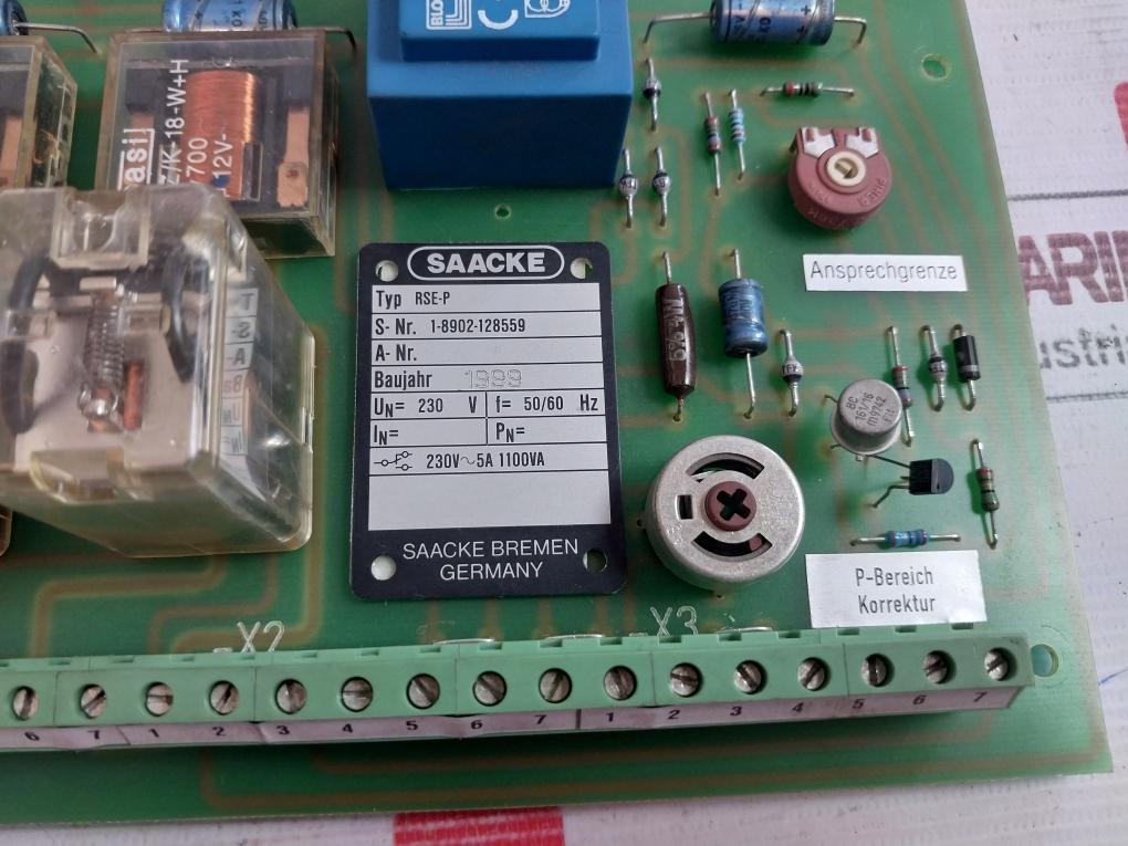 Saacke 5-9975-128163 Printed Circuit Board 50/60 Hz 230V-5A 1100Va
