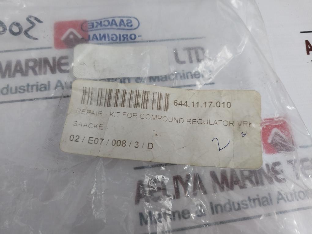 SAACKE 509584 Repair-Kit For Compound Regulator 10.1A/250VAC