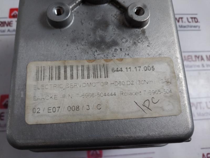 Saacke 7-6965-512965 Sauter Electric Servomotor Hd60 D2 30nm 230v Ac 50-60hz