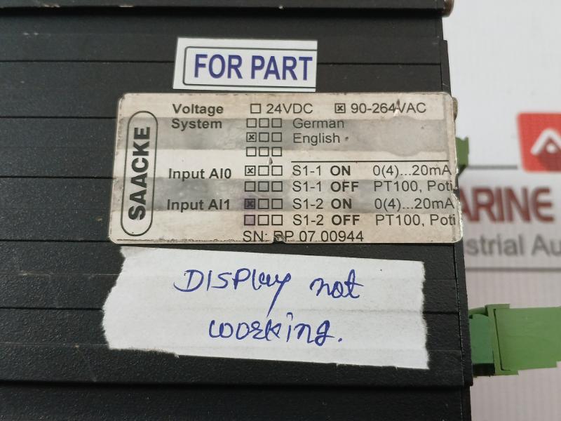 Saacke 90-264Vac Controller Rse-p Ii