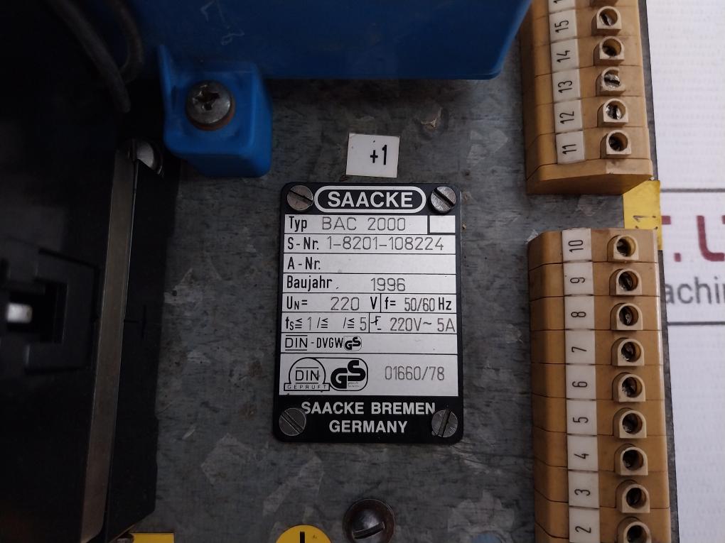 Saacke Bac 2000 Burner Control Unit 50/60Hz 220V-5A 5704201