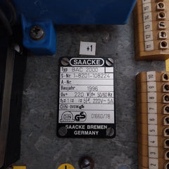 Saacke Bac 2000 Burner Control Unit 50/60Hz 220V-5A 5704201