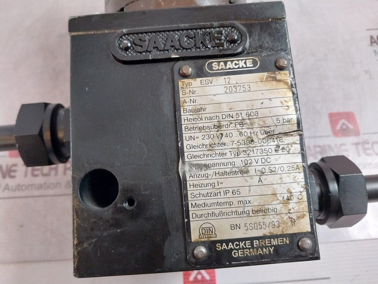 Saacke Esv 12 Electromagnetic Valve 7-5398-006418 70024236/D15