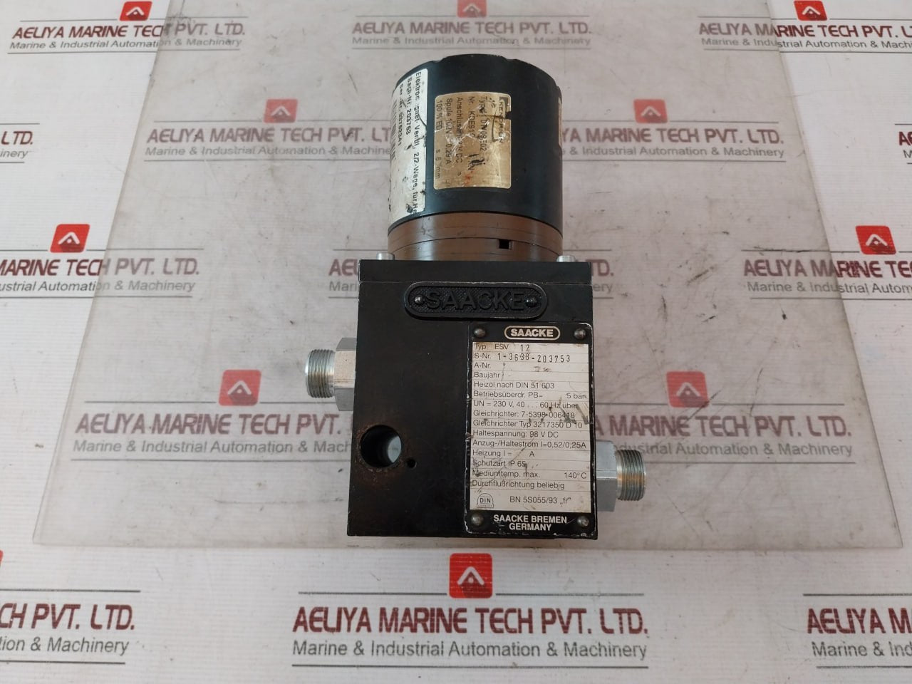 Saacke Esv 12 Electromagnetic Valve 230V 40-60Hz 5Bar 98Vdc Ip65