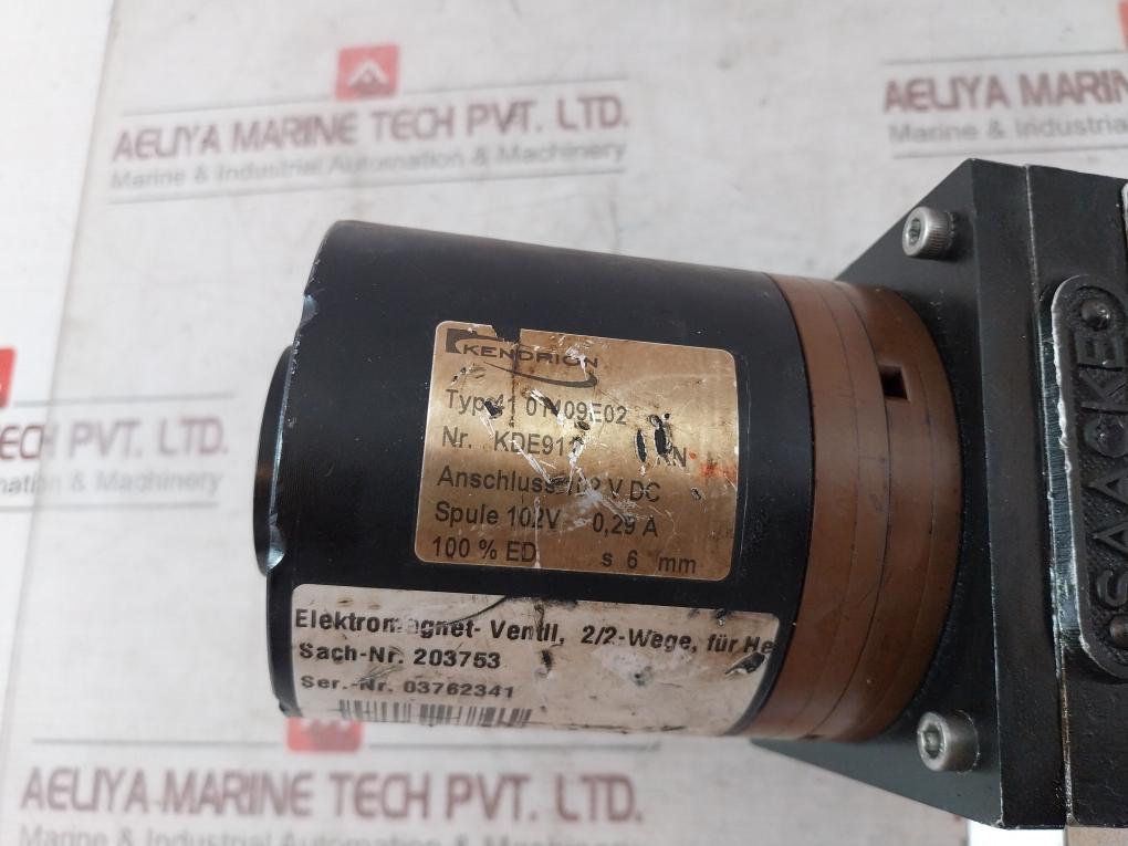 Saacke Esv 12 Electromagnetic Valve 230V 40-60Hz 5Bar 98Vdc Ip65