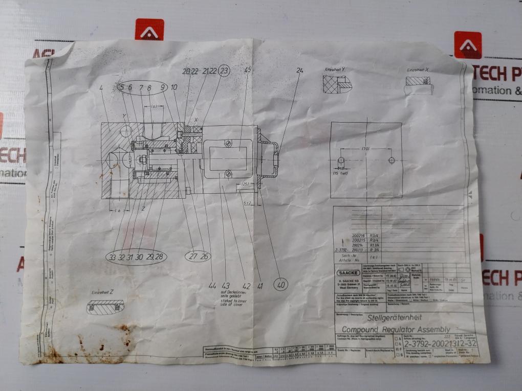 Saacke Electromagnetic Valve Esv 12 Overhaul Kit-kendrion Compound Regulator Assembly