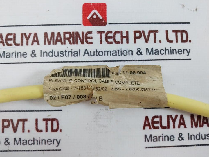 Saacke 7-1831-1152/02 Flexible Control Cable Complete