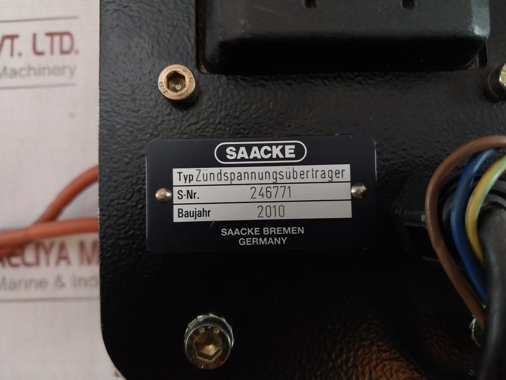 Saacke Ignition Voltage Transformer With Cable 180 Fzlsi 1 0