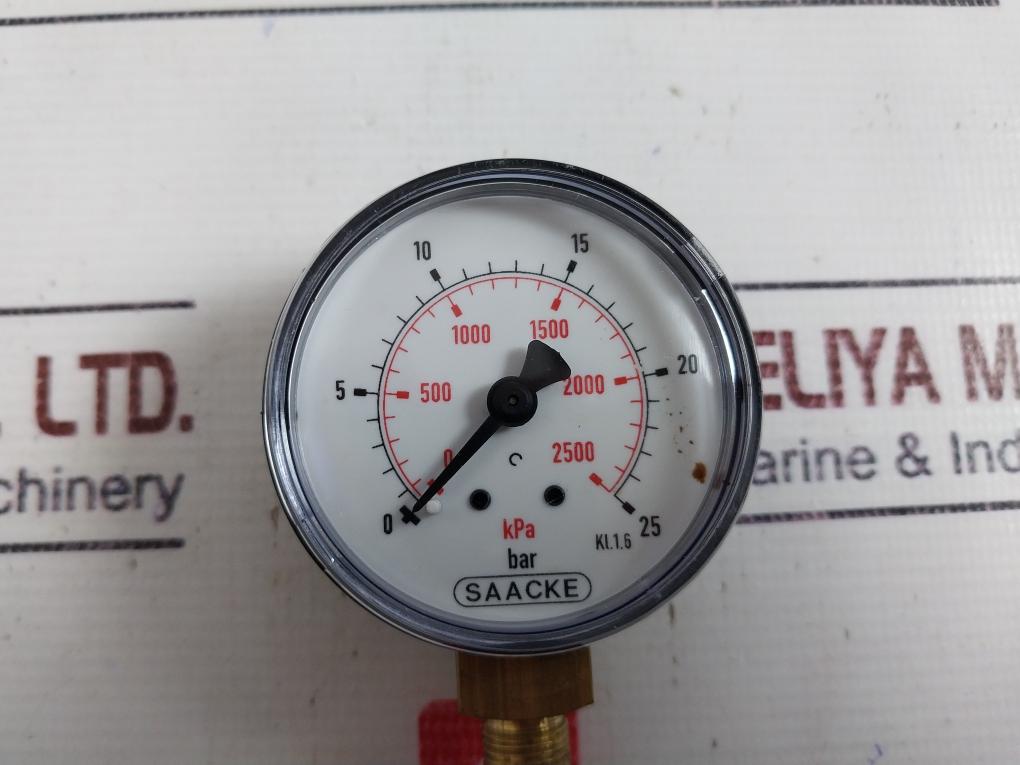 Saacke Kl.1.6 Pressure Gauge 0-25 Bar