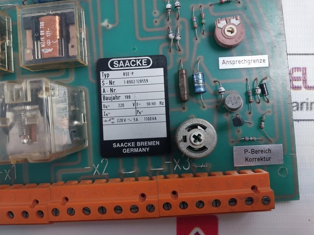 Saacke Rse-p Printed Circuit Board 50/60Hz 220V