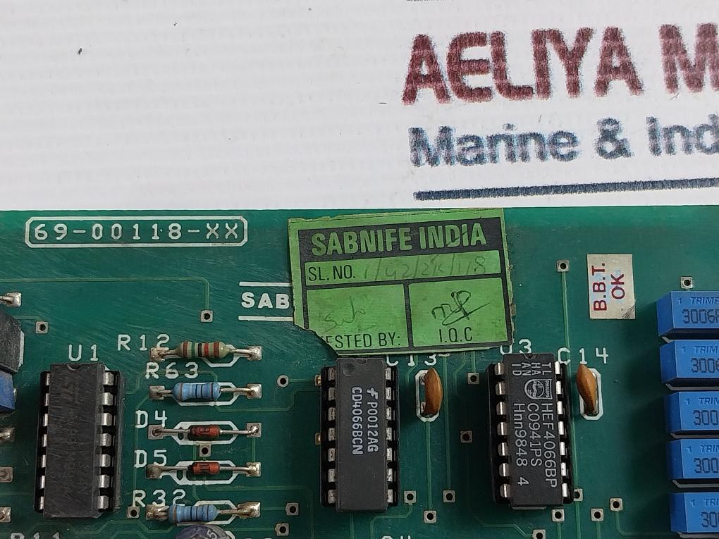 Sab Nife 69-00118-XX Printed Circuit Board