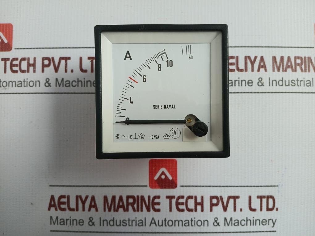 Analog Panel Ammeter Saci 0-10/50 A