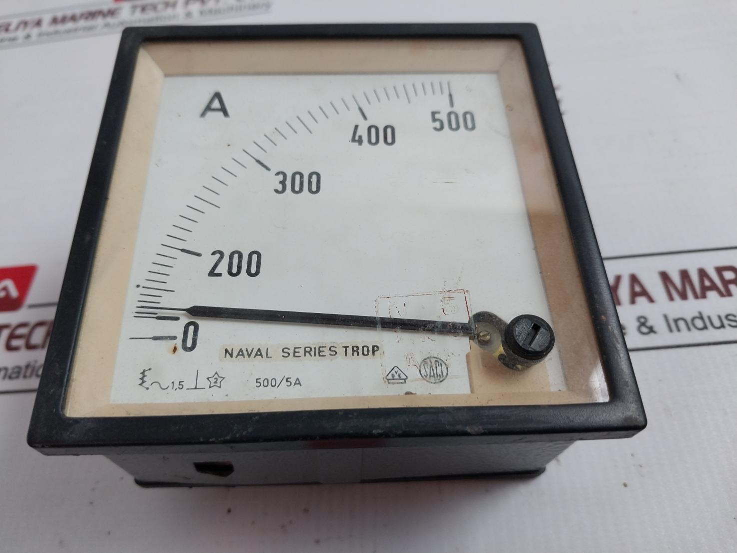 Saci 0-500 Naval Series Trop A Ammeter 500/5A