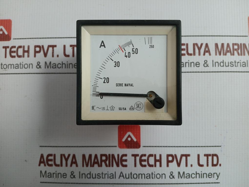Analog Panel Ammeter 0-50/250 A Saci