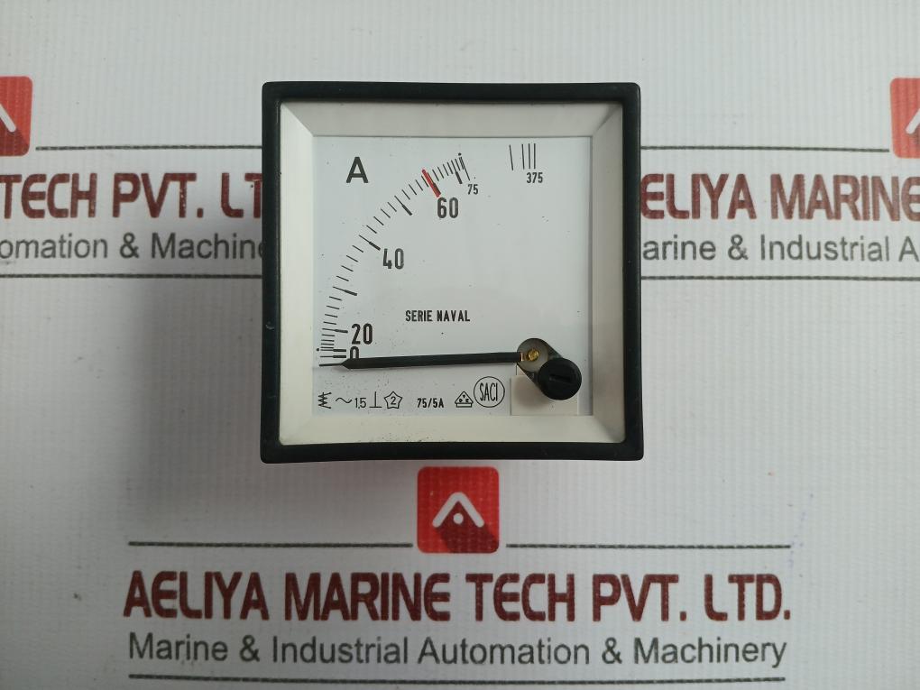 0-75/375 A Analog Panel Ammeter Saci