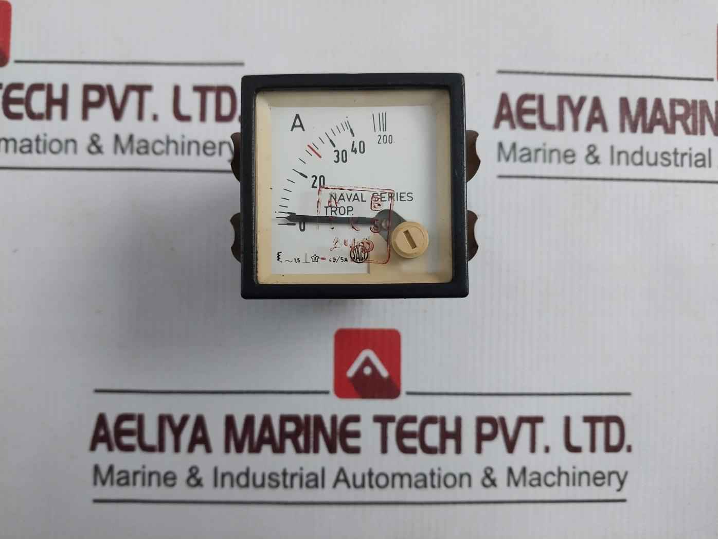 Saci 40/5A Naval Series Tropicalized Analog Ammeter 0-40/200A 1.5
