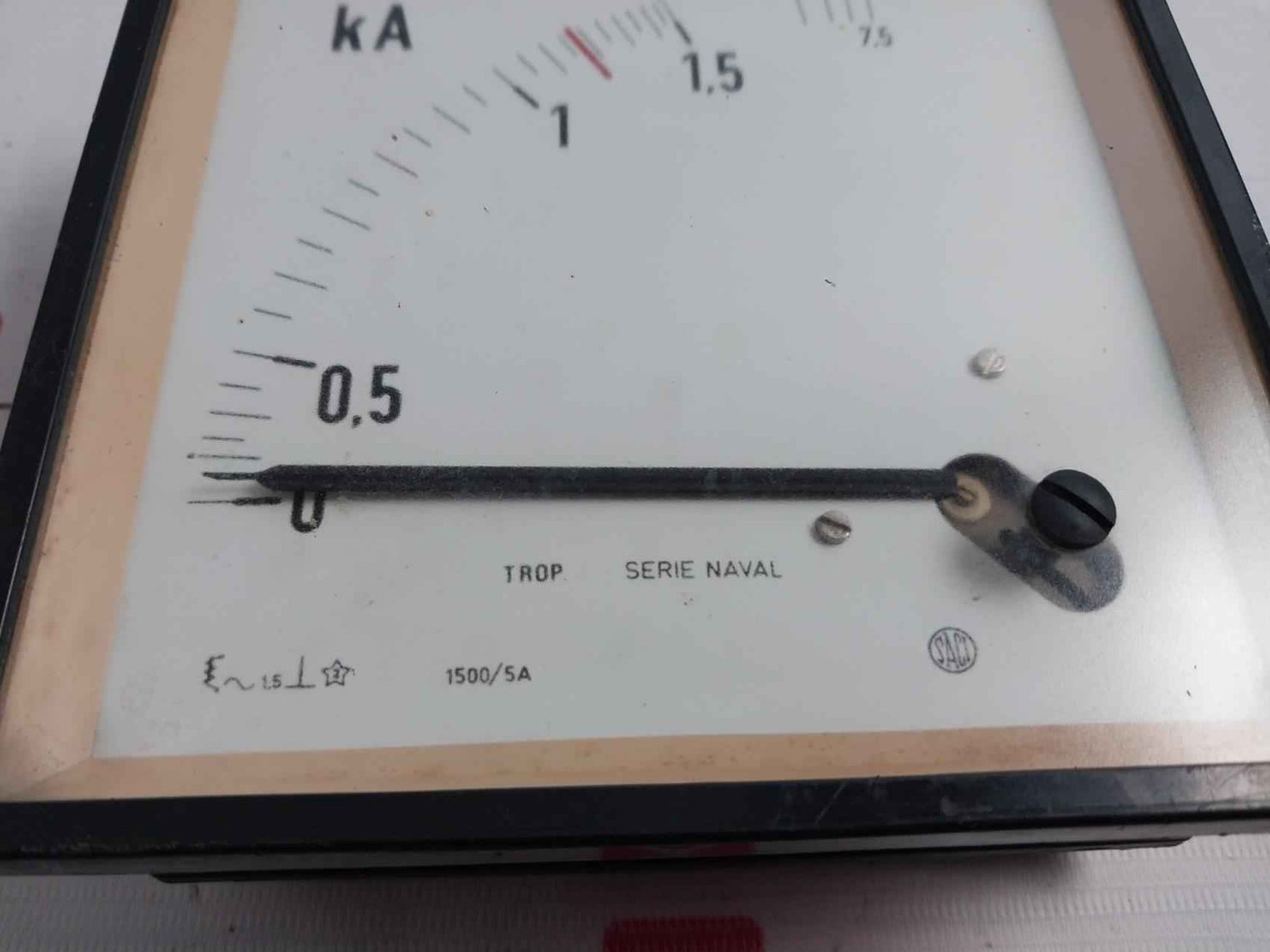 Saci Analog Ammeter 1500/5A 0 To 1,5/7,5 Ka
